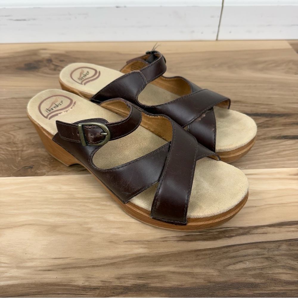 Dansko Women's Brown Leather Clogs